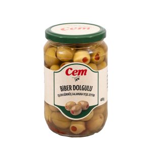CEM BİBERLİ YEŞİL ZEYTİN 400 GR SÜPER
